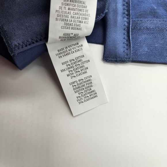 Aerie Square Neck Unlined Strappy Side Bralette Blue Size Small NWT - Picture 6 of 7